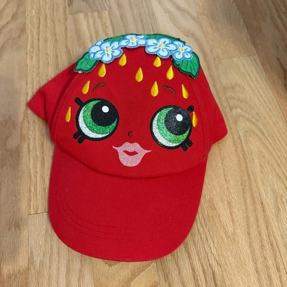 Shopkins Strawberry Kiss Kid's Girl's One Size Adjustable Hat / Cap